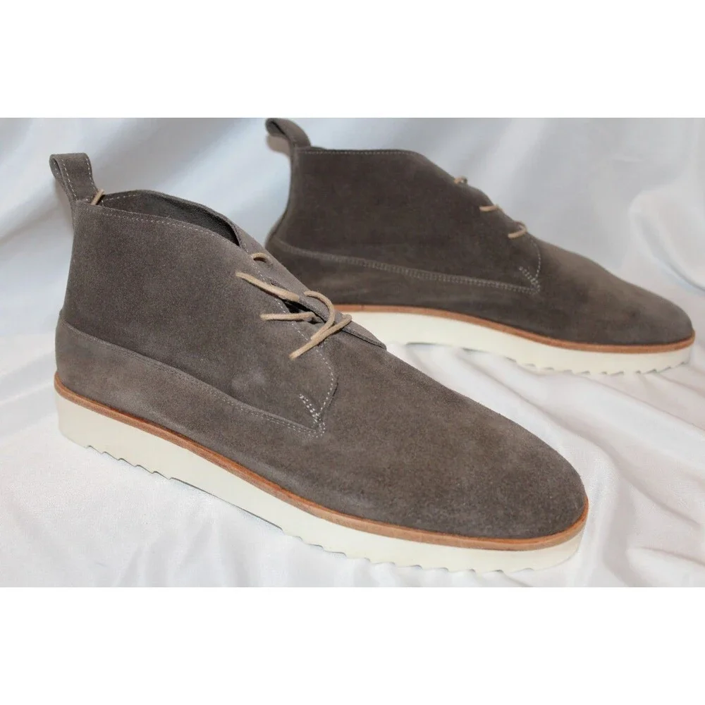 NISOLO MEN'S TRAVEL CHUKKA SUEDE‎ LIGHTWEIGHT DRESS SHOES GRAY SZ 8 NIB